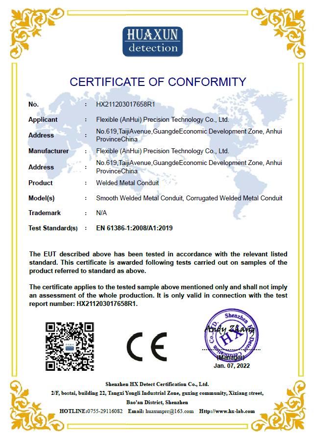 EN 61386-1 2008 A1 2019 Welded Metal Conduit